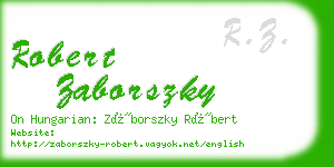 robert zaborszky business card